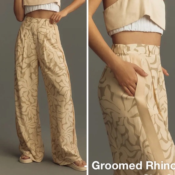 Anthropologie Pants - Anthropologie Mon Renn High Tide Wide Leg Pants Size M